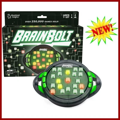 Jogo de memória eletrônica portátil Educational Insights BrainBolt quebra-cabeça infantil - Imagem 1 de 4