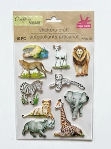 Pegatinas de animales de zoológico, adornos de zoológico, suministros para hacer tarjetas, pegatinas para bebés - Imagen 1 de 3