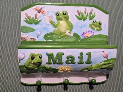 KMC Frog Hand Painted Fine Ceramicware Key & Mail Holder - Image 1 of 4