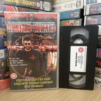 HUNTING HUMANS - Big Box Ex-rental VHS - HARDGORE - Serial Killer Horror - Image 1 of 4
