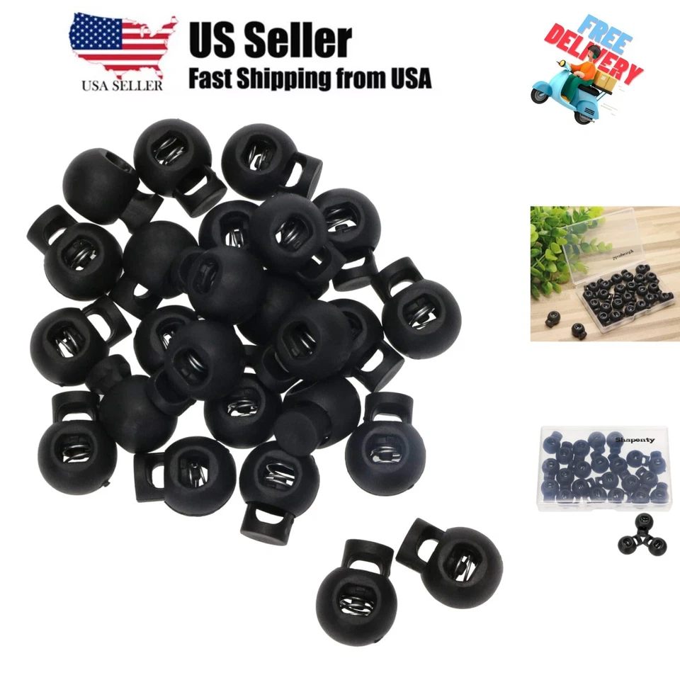 Palanca de plástico de un solo orificio cargado con resorte cuerda de cordón elástico cerraduras C... Foto 1 de 4