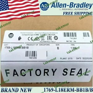 AB 1769-L18ERM-BB1B/B CompactLogix 0.5MB Controller Motion New Sealed Free Ship - Picture 1 of 9