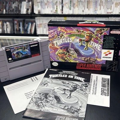Teenage Mutant Ninja Turtles IV: Turtles In Time Nintendo SNES COMPLETE w/ Reg - Image 1 of 4