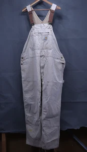 Mono de lona Carhartt vintage R37 BRN para hombre desgastado doble rodilla talla 53x29 - Imagen 1 de 22