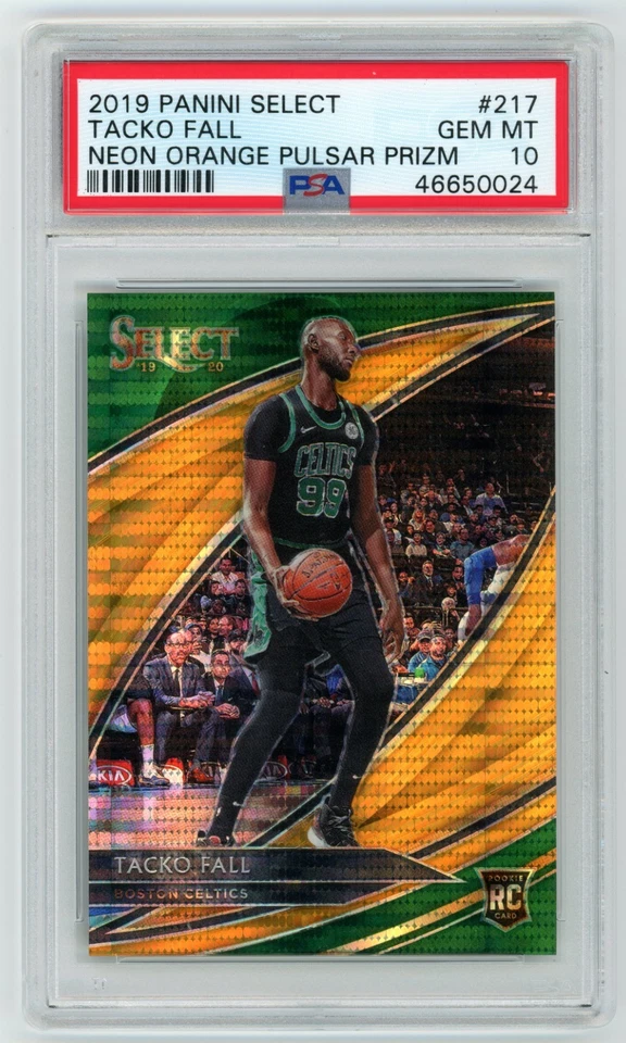 2019-20 SELECT TACKO FALL FOTL Neon Orange Pulsar Prizm /13 COURTSIDE 217 PSA 10 - Image 1 of 2