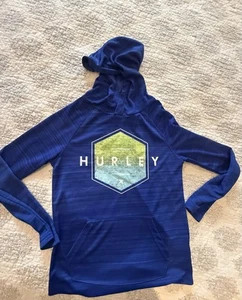 Hurley Blue Lightweight Hoodie Size M Youth Boys - Picture 1 of 2