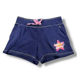 Danskin Now Girls Casual Sweatshorts Summer Keep On Shining Blue Pink Large  - Picture 1 of 8