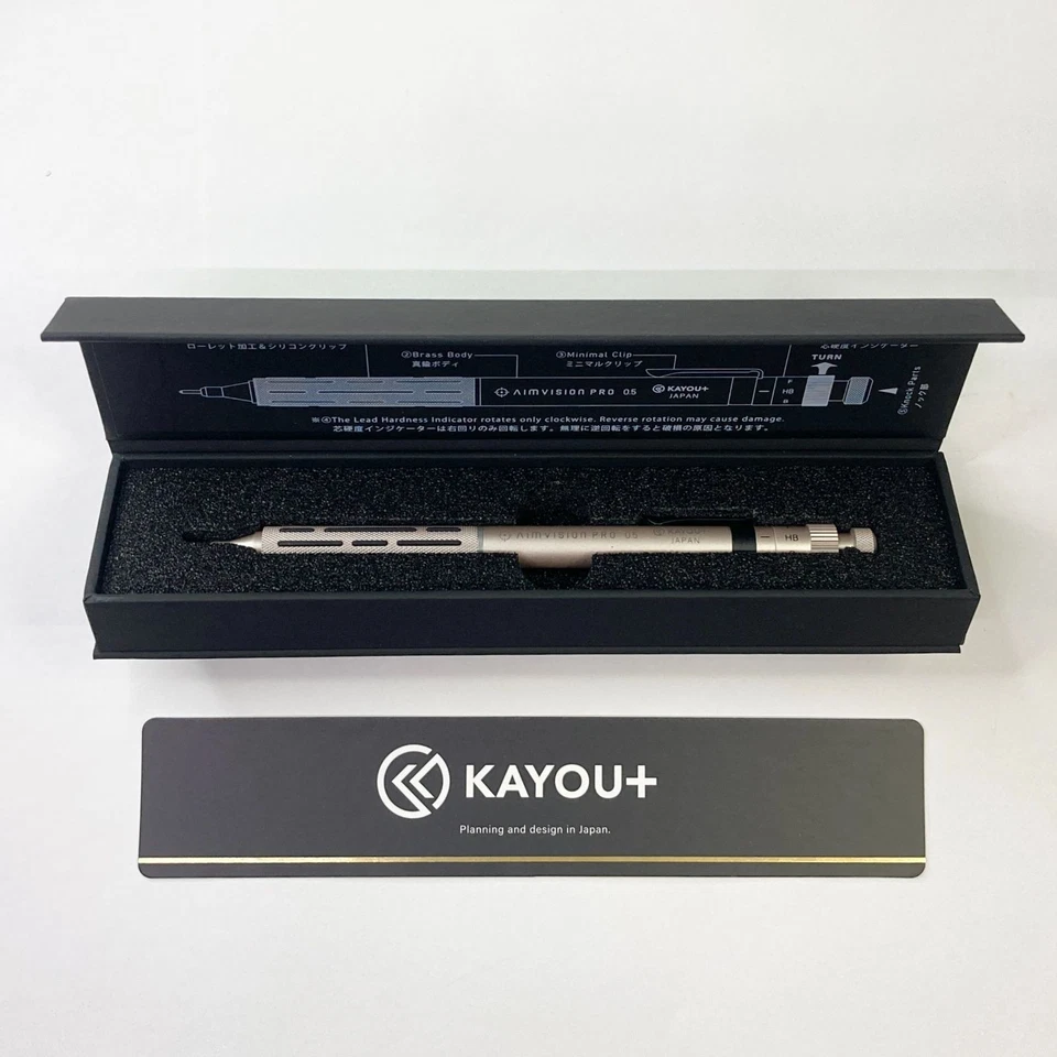 KAYOU + AIMVISION PRO Lápiz Mecánico 0.5mm Titanio Oro KAMP-AIPGD Japón - Imagen 1 de 4