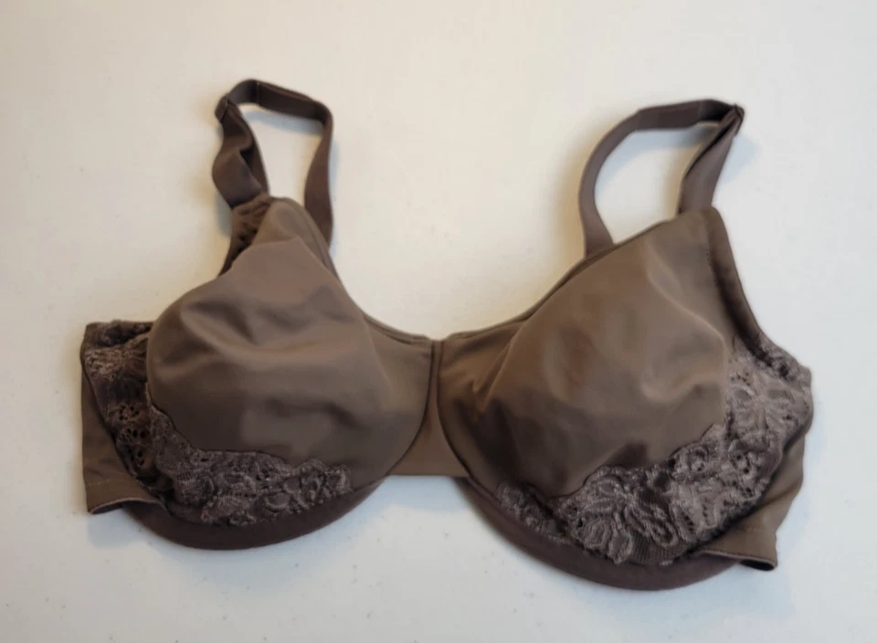Olga  Underwire Bra by Warner's Greenish Brown Gentle Lift Full Figure Size 38DD - Image 1 of 4