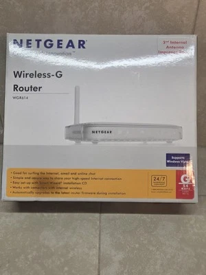 Netgear WGR614 54 Mbps 4-Port 10/100 Wireless G Router (WGR614) New Open Box!!!! - Image 1 of 4