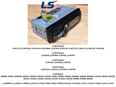 Radio de tractor Plug & Play Bluetooth LS Case IH Boomer AM FM radio estéreo Foto 1 de 3