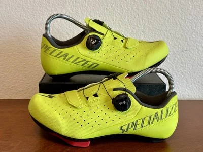  Zapato Bicicleta de Carretera Specialized Torch 1.0 Boa VERDE Talla 5.75 / EU 38 con Clips Foto 1 de 4