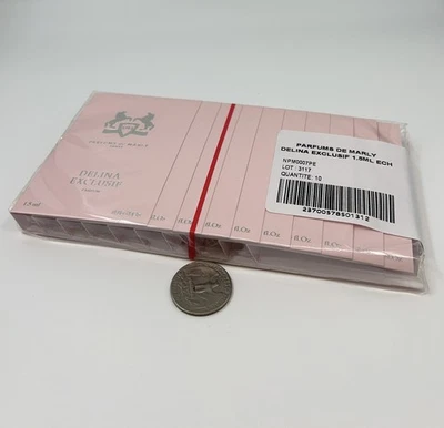 10 x Parfums De Marly Delina Exclusif Parfum EDP 0,05 oz / 1,5 ml cada uno en total 15 ml Foto 1 de 2