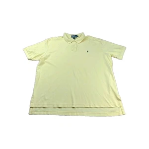 Polo Ralph Lauren Mens Short Sleeve Yellow Casual Polo Shirt Size XL Cotton - Picture 1 of 9