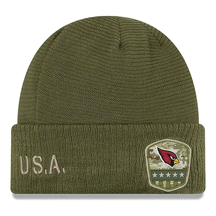 Gorro de malha 100% autêntico novo com etiquetas New Era NFL saudação ao serviço verde oliva esporte - Imagem 1 de 1