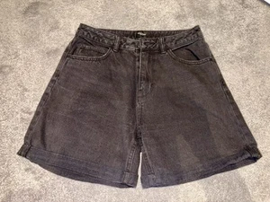 Bnwot vero moda black faded denim shorts medium £27 - Picture 1 of 4