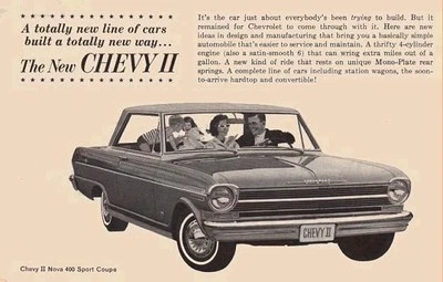 ADVERTISING LOT 16 PRINTS  CHEVY II NOVA 5x7 REPRINT  PAPER GLOSSY PHOTO - Image 1 of 4