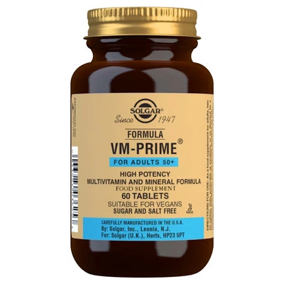 Solgar Formula VM Prime for Adults 50+ Multi Vitamin 60 TABLETS