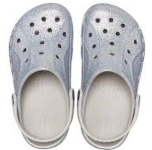 NEU Crocs Baya Clog Kinder US 12 Silber Glitzer Slipper Freizeitschuhe  - Bild 1 von 6