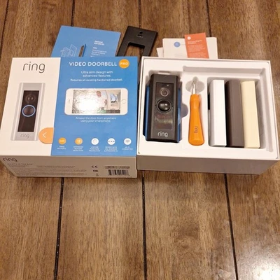 Ring Wired Doorbell Pro 1080p HD WiFi Cámara Visión Nocturna CB - Usado Foto 1 de 3