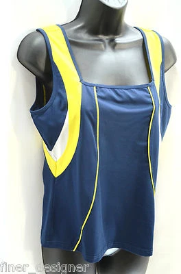Nuevo Bollé Deporte Tenis Tanque Yoga Entrenamiento Atlético Deportes Azul Marino Top Mujer Talla L Foto 1 de 4