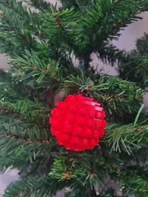 Christmas Tree Bauble Ornament Decoration Kit Red Genuine Lego FREE POSTAGE  - Image 1 of 2