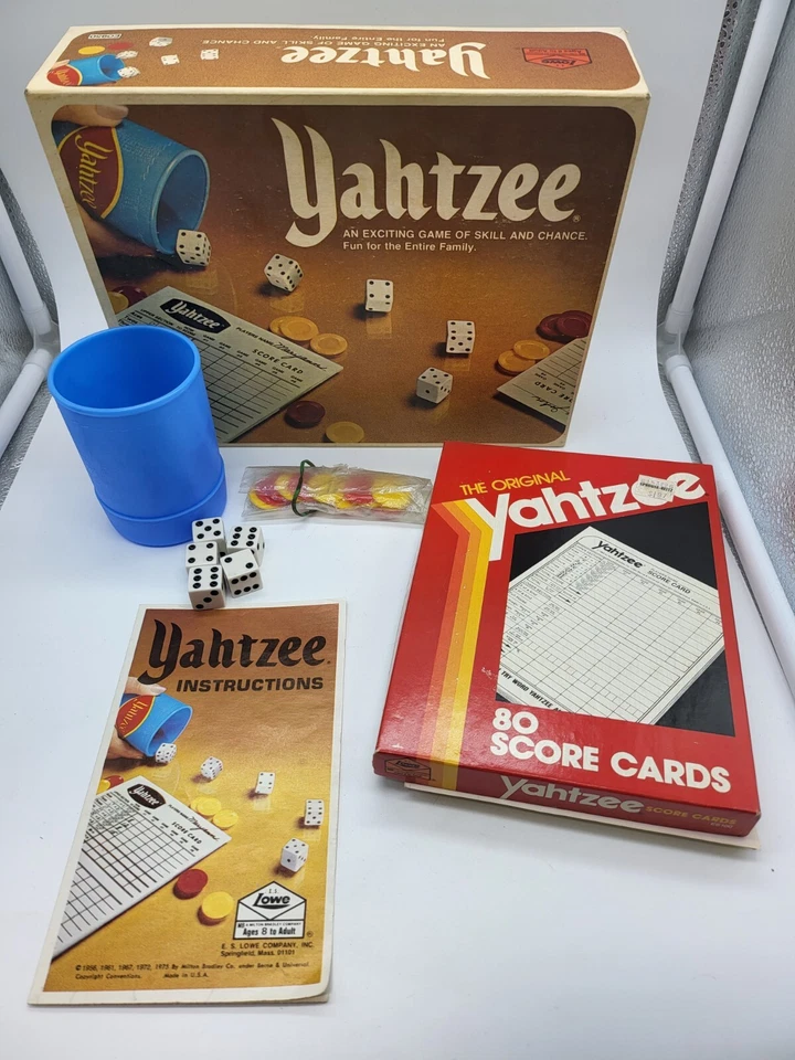 Vintage 1978 Yahtzee Game Milton Bradley Company Complete With Box of Scorecards - Image 1 of 1