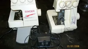 Singer Tiny Serger Overedging Machine Bundle 2 for the price of one Both work - Picture 1 of 2