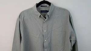 Daniel Cremieux Shirt Mens Tan Blue Check Large L Collection Cotton Button Down - Picture 1 of 1