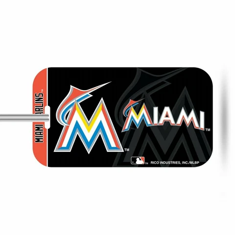 Miami Marlins Plastic Luggage Tag Bag Identification Baseball Cover