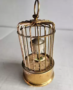 Vintage German J.Kaiser GMBH Brass Mechanical Bird Cage Ticking Clock No (0) - Picture 1 of 14