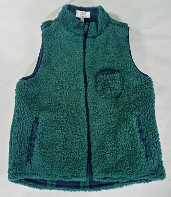 Crown & Ivy Fleece & Tartan Plaid Lined Vest Jacket Kids 7 Youth Active Outdoor - Image 1 of 4
