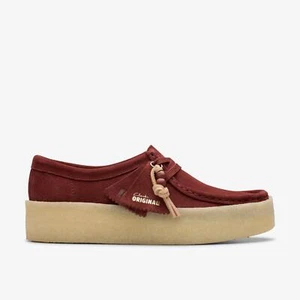 Copa Wallabee Clarks Originals para mujer gamuza roja profunda 26177713 - Imagen 1 de 6