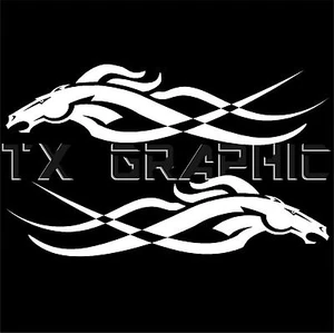 DENVER  BRONCOS HORSES VEHICLE GRAPHIC DECAL TRIBAL STICKER ,  1 SET OF 2  - Picture 1 of 1
