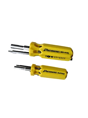 PICQUIC MULTI BIT SCREWDRIVERS - Hex SAE/Multique - {two separate tools}  Yellow - Image 1 of 3