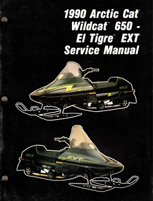 Manual de servicio/reparación genuino para propietarios de gatos Arctic 1990 Wildcat 650 El Tigre EXT Foto 1 de 2