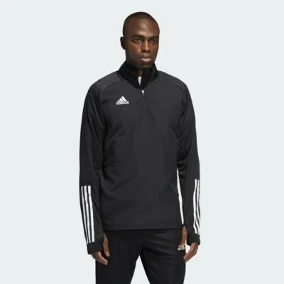 adidas Jacket Mens Football Top Condivo Warm Fitness Training Sustainable Black - Image 1 of 4