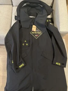 Nike NIKELAB ACG GORE-TEX MEN'S Black Yellow JACKET Coat AQ3516-010 Size 2XL - Picture 1 of 9