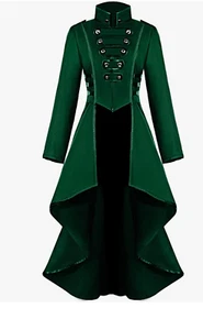 Renaissance Gothic Tailcoat Halloween Costumes for Women, Medieval Irregular Hem - Picture 1 of 3