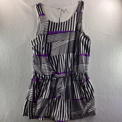 Pantalones Cortos Bisou Bisou Mameluco Talla 12 Negro Púrpura Detalles  Foto 1 de 4