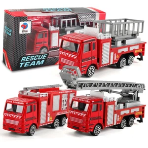 Legierung Technik Spielzeug Feuerwehr LKW Brandschutz Autos für Kindergeburtstag Geschenk - Bild 1 von 15