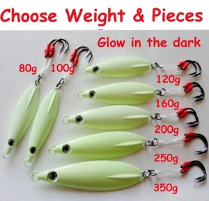 1-10 Fast Fall Vertical Keel Flat jigs Glow 80g 100g 120g 160g 200g 250g 350g - Picture 1 of 1