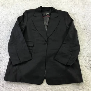 Banana Republic Blazer Womens 18 Sculpted Suit Jacket Black One Button Coat - Picture 1 of 10