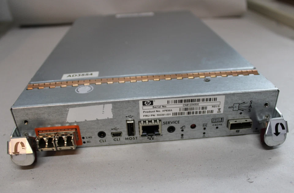 HP MSA P2000 G3 Storage FC 8Gb Controller Modul HPE 592261-001 AP836A - Bild 1 von 4