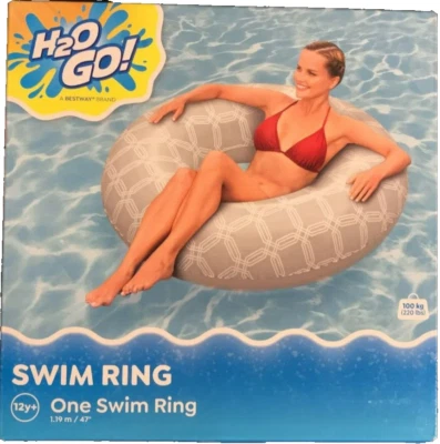 Bestway H2OGO Inflatable Swim Ring Swimming Pool Beach Water Lounge Float Raft - image 1 of 3