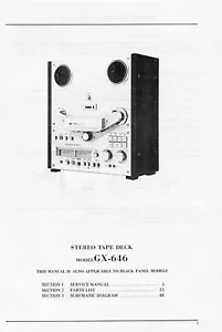 Manuale di assistenza per Akai GX-646 - Foto 1 di 1