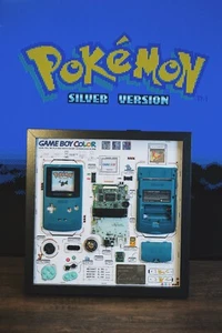 Teardown Art,Framed Gameboy Color Disassembled,Wall Decor,Gift for Him. - Picture 1 of 18