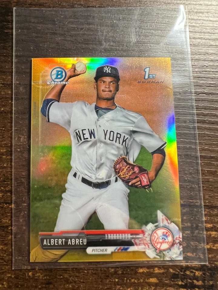 A119,788 - 2017 Bowman Chrome Mini Gold Refractors #BCP153 Albert Abreu/50 - Image 1 of 1
