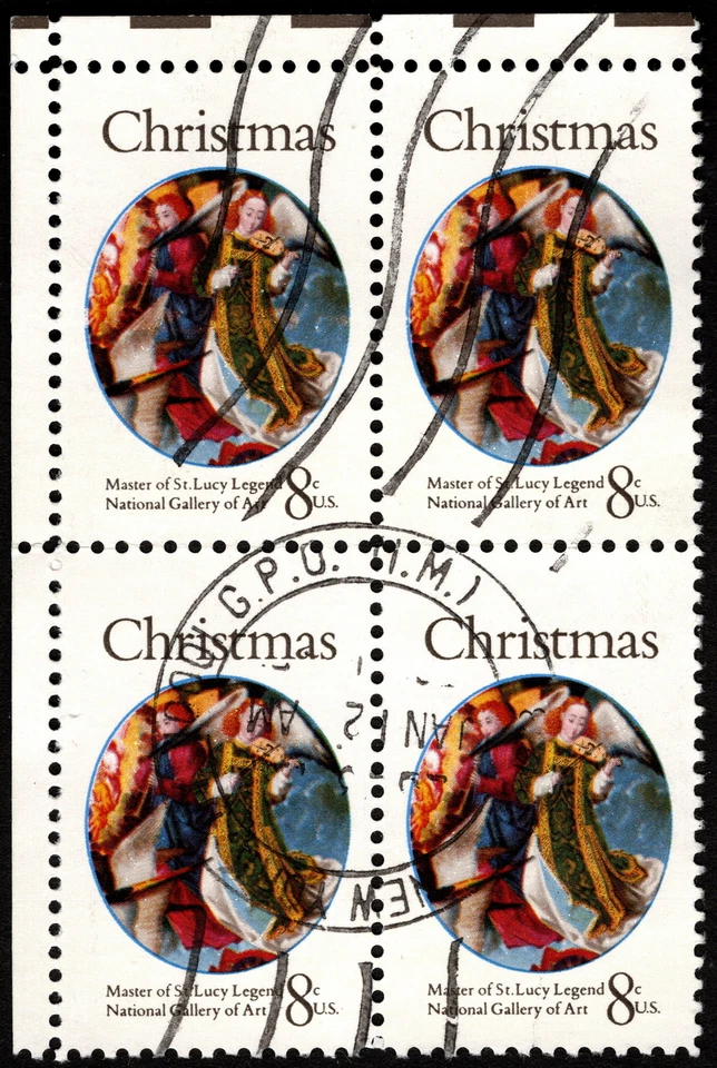 US - 1972 - 8 Cents Christmas Madonna & Child Issue # 1471 Block of 4 F-VF Nice - Image 1 of 1