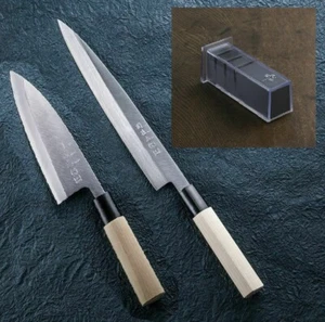 for left handed KAI Chef's knife Set Deba 150mm Yanagiba 210mm sharpener Steel - Picture 1 of 12